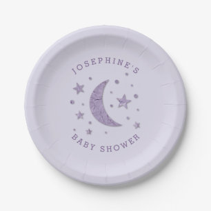 Assiettes En Carton La lune tient le premier rôle la lavande de baby