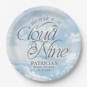 Assiettes En Carton La mariée est sur un nuage Bridal Shower