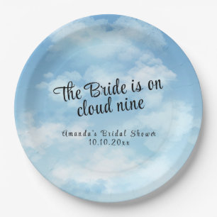 Assiettes En Carton La mariée est sur un nuage Bridal Shower