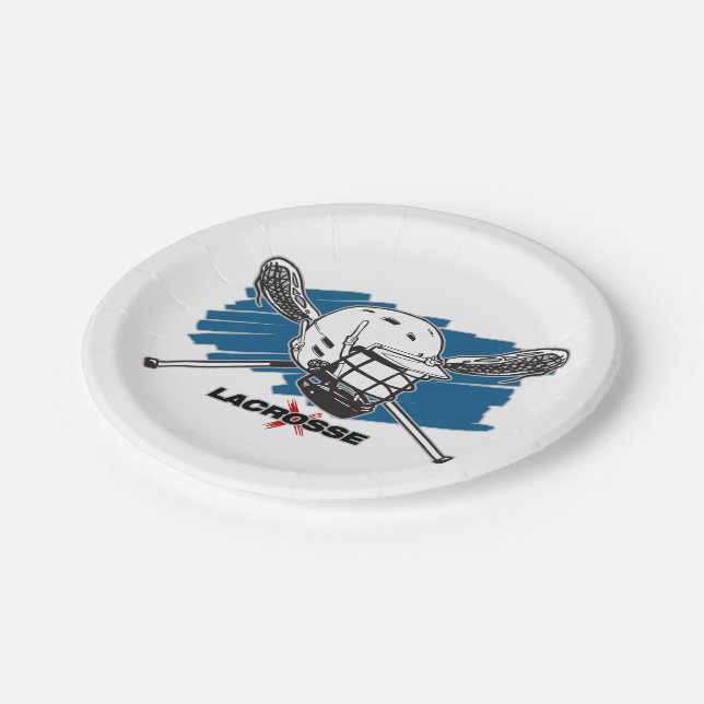 Assiettes En Carton La meilleure lacrosse (Angle)