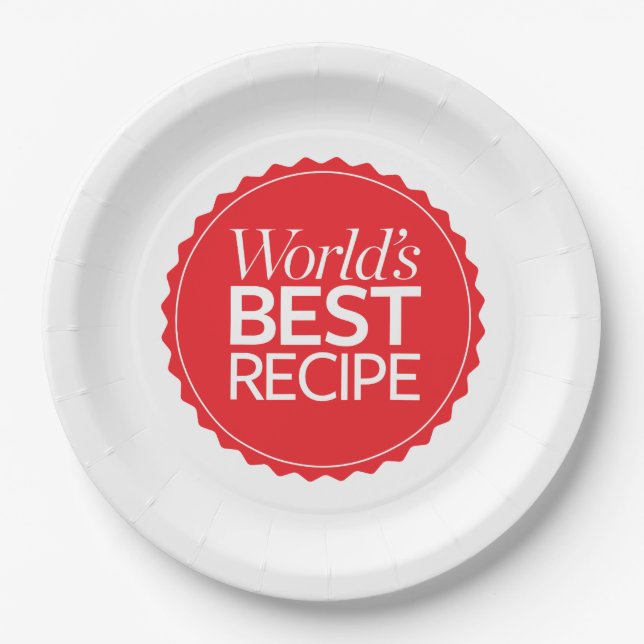 Assiettes En Carton La meilleure recette du monde (Devant)