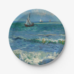 Assiettes En Carton La mer aux Saintes Maries de la Mer Van Gogh