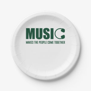 Assiettes En Carton La Musique Rassemble Les Gens