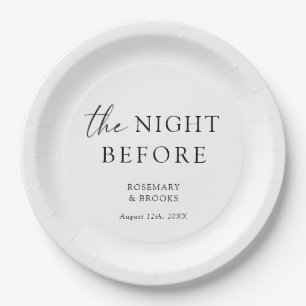 Assiettes En Carton La Nuit Avant Le Dîner De La Répétition Mariage