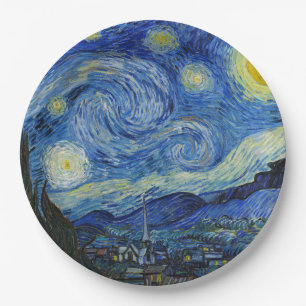 Assiettes En Carton La nuit étoilée, 1889 par Vincent van Gogh