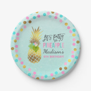 Assiettes En Carton La partie aiment une plaque à papier 7" d'ananas