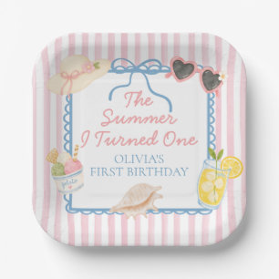 Assiettes En Carton La plaque en carton pour le premier anniversaire l