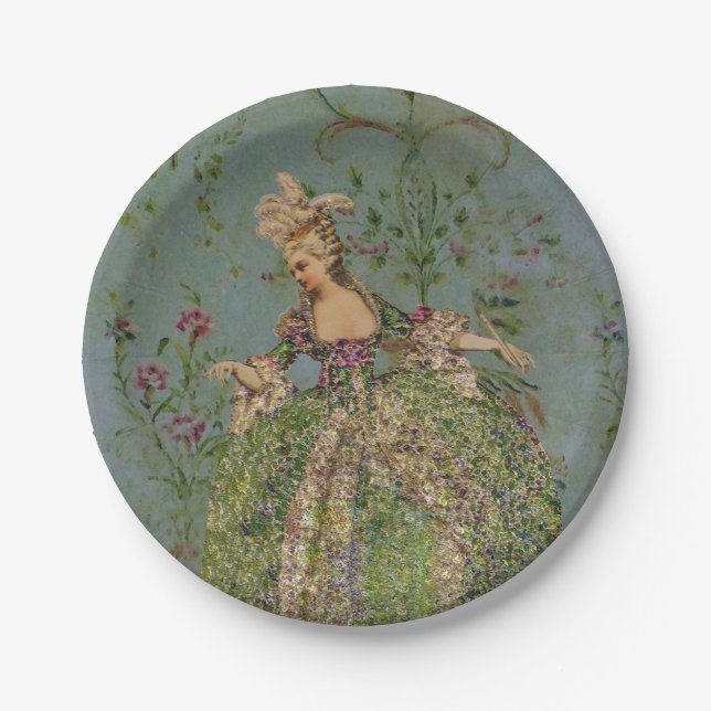 Assiettes En Carton La Reine Marie Antoinette (plus d'options) - (Devant)