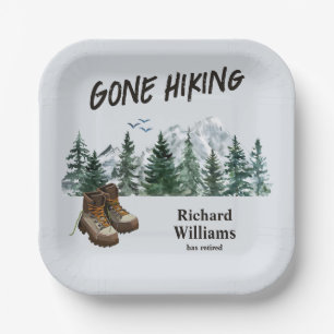 Assiettes En Carton La retraite est partie à la Randonnée des montagne