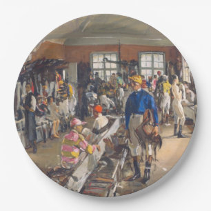 Assiettes En Carton La salle d'habillage des Jockeys à l'hippodrome d'