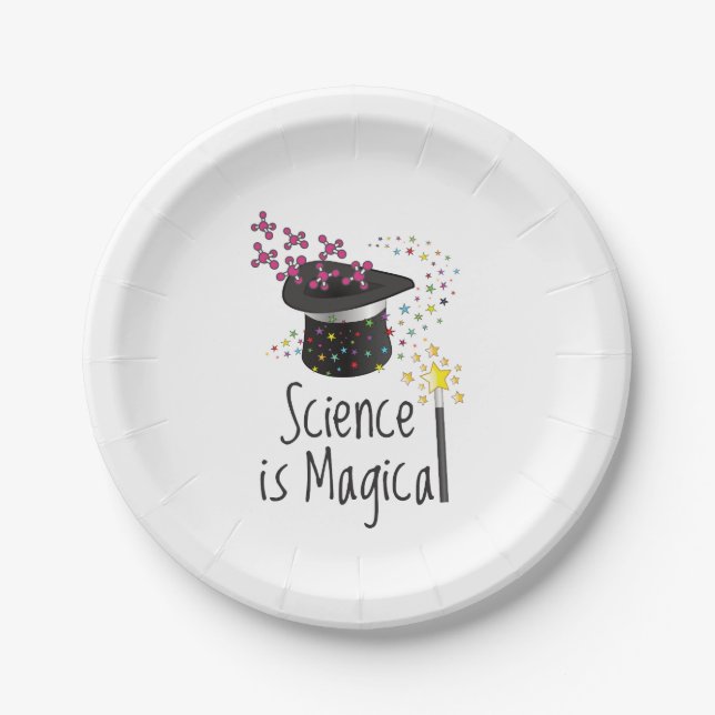 Assiettes En Carton La science est magique (Devant)