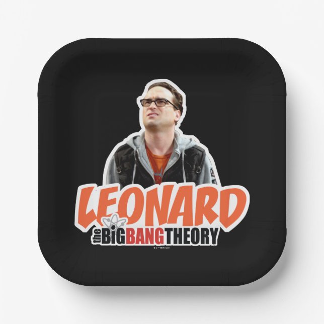 Assiettes En Carton La théorie du Big Bang | Leonard (Recto)