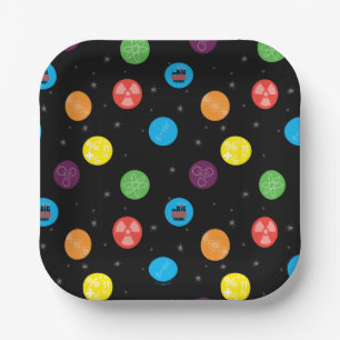 Assiettes En Carton La théorie du Big Bang Motif noir