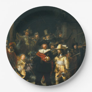Assiettes En Carton La Veille de la nuit - Rembrandt