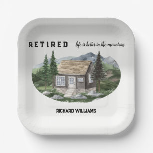 Assiettes En Carton La vie de retraite est meilleure dans les montagne