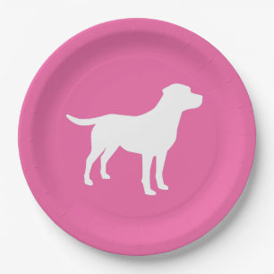 Assiettes En Carton Labrador Dog Baby shower Lab Grey Genre neutre