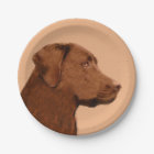 Labrador Retriever (Chocolat) Peinture - Chien Art