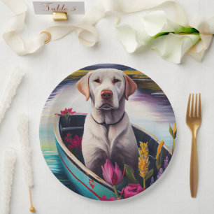 Assiettes En Carton Labrador sur une rame : une aventure Pittoresque