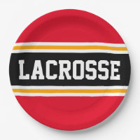 LACROSSE Bright Red Black Yellow Racing Stripes