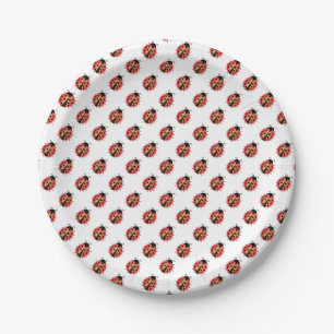 Assiettes En Carton Ladybird, Ladybug, insecte rouge, plaques de papie