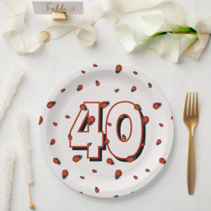 Assiettes En Carton Ladybugs Anniversaire Fête Big Age
