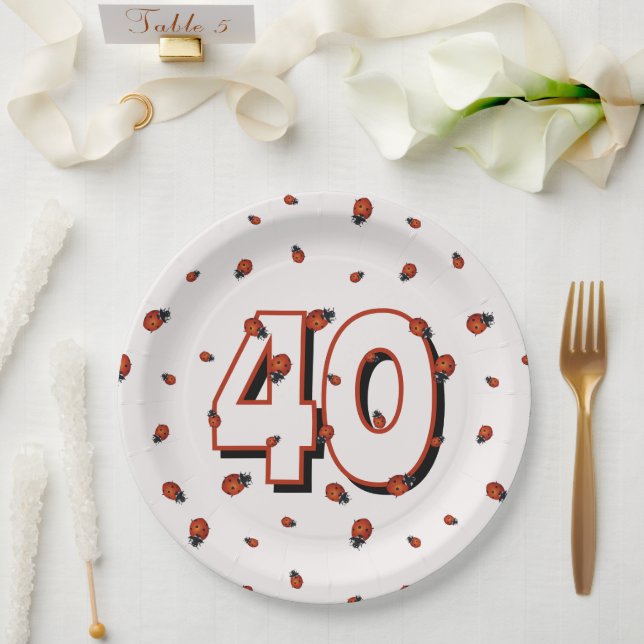 Assiettes En Carton Ladybugs Anniversaire Fête Big Age (Mariage)
