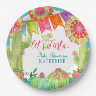 Assiettes En Carton Laisse la margarita bleue de garçon de baby showe
