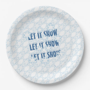 Assiettes En Carton Laissez-le Neige Flocons