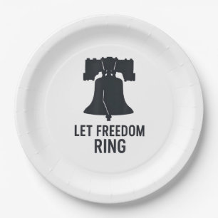 Assiettes En Carton Laissons la ceinture de liberté Bell Silhouette mo