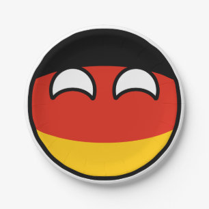 Assiettes En Carton L'Allemagne Geeky tendante drôle Countryball