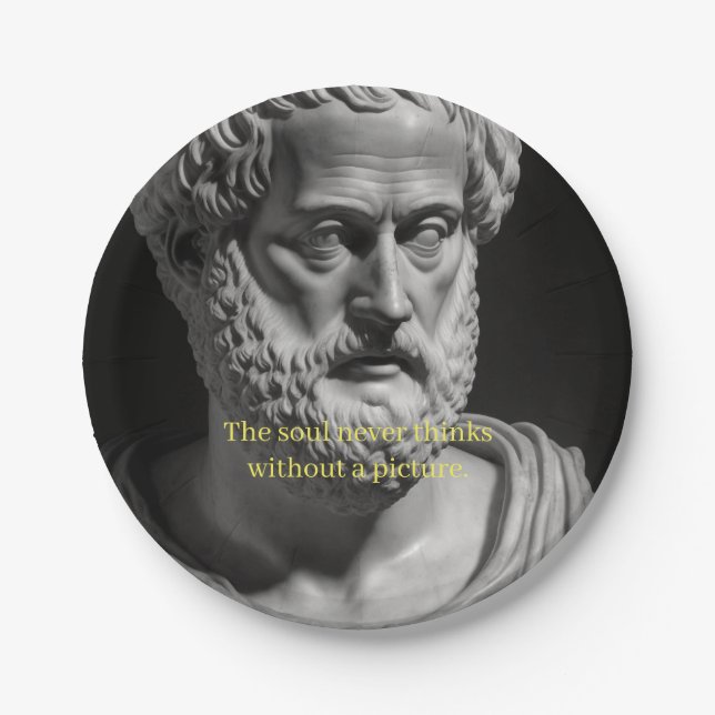 Assiettes En Carton L'âme ne pense jamais sans image (Devant)