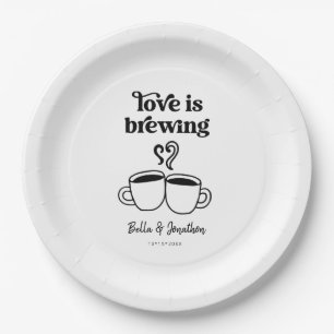 Assiettes En Carton L'amour brasse du café / Thé Napkin