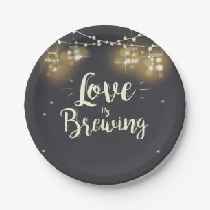 Assiettes En Carton L'amour brasse les plaques à papier épousant le