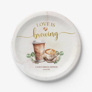 Assiettes En Carton L'amour du café brasse des plaques de papier de Fê
