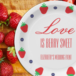 Assiettes En Carton L'amour est Berry Fête des mariées de fruits sucré