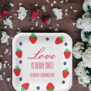 Assiettes En Carton L'amour est Berry Fête des mariées de fruits sucré