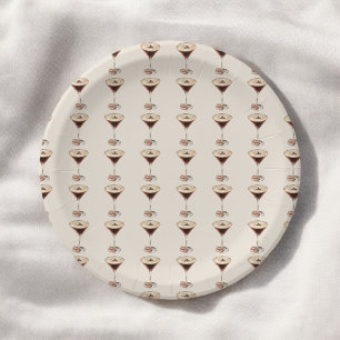 Assiettes En Carton L'amour est en train de préparer un Martini Espres