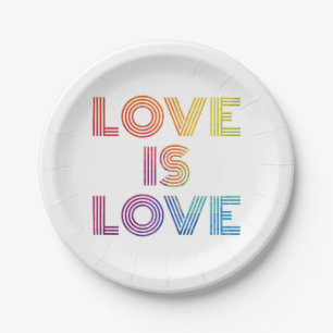Assiettes En Carton L'amour est l'amour Grandes surfaces modernes