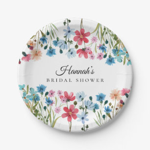 Assiettes En Carton L'amour fleur sauvage est dans la Fête des mariées