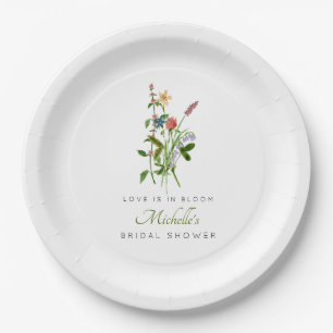Assiettes En Carton L'amour fleur sauvage est dans la Fête des mariées