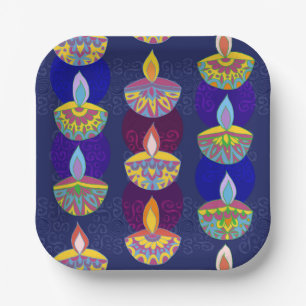 Assiettes En Carton Lampes Diwali Diya