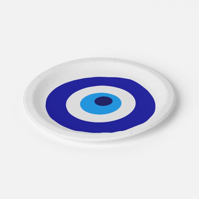 Assiettes En Carton L'amulette turque a appelé Nazar (Angle)