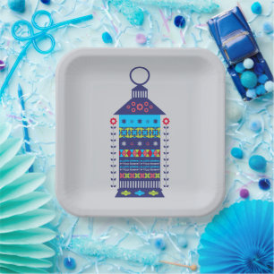 Assiettes En Carton Lanterne Ramadan
