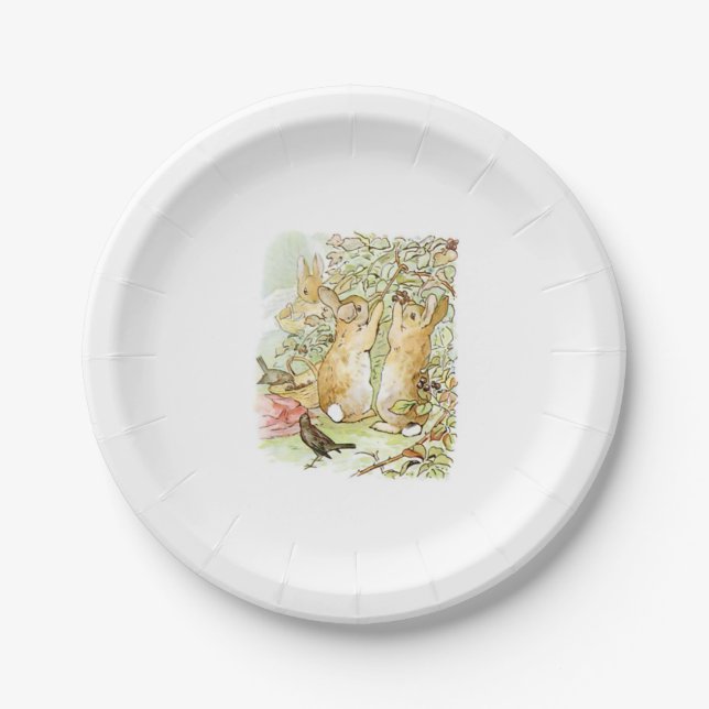Assiettes En Carton Lapin : cueillette de Blackberry (Beatrix Potter) (Devant)