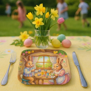 Assiettes En Carton Lapin de Pâques & Vacances de Pâques