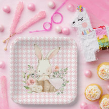 Lapin Lapin Pink Pastel Houndstooth Lapin