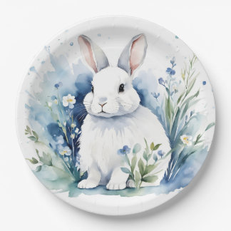 Assiettes En Carton lapin pour Pâques