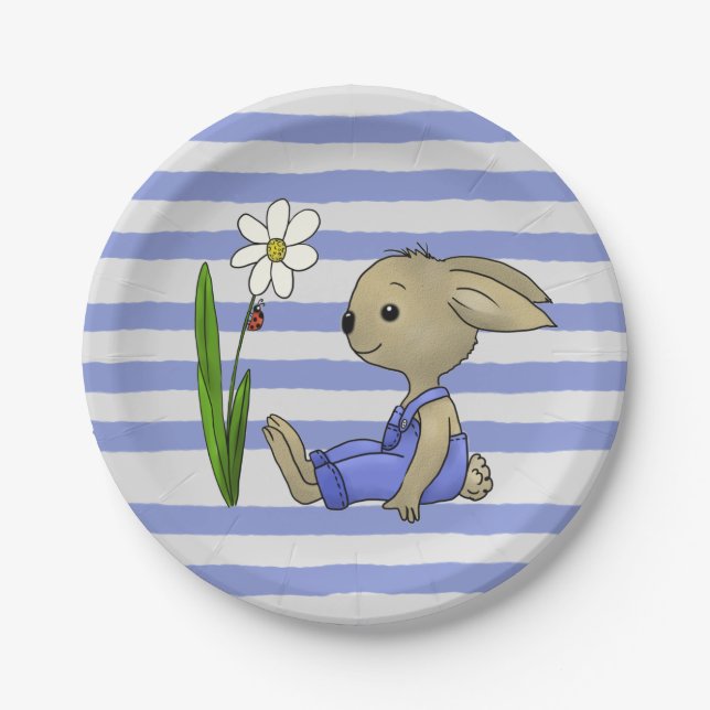 Assiettes En Carton Lapins  (Devant)