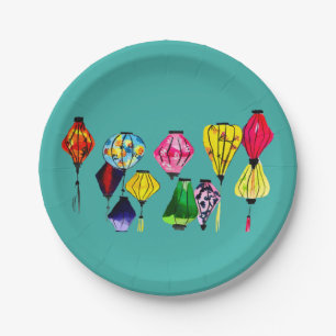 Assiettes En Carton L'art coloré de la lanterne chinoise
