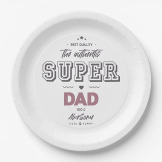 Assiettes En Carton L'authentique super papa